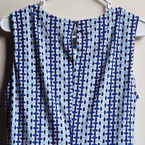 Calvin Klein Geometric Print Sleeveless Blouse Size Small - Picture 12 of 14